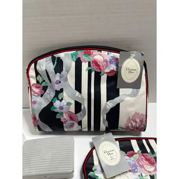 NEW Vintage Christian Dior Cosmetic Pouch Large Small - Picture 3 of 11
